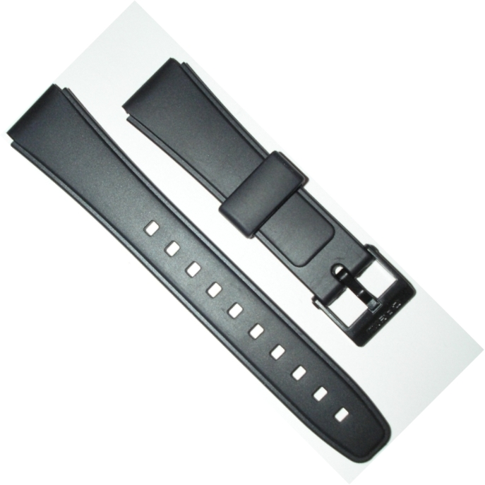 Černý plastový řemínek k hodinkám Casio, 104